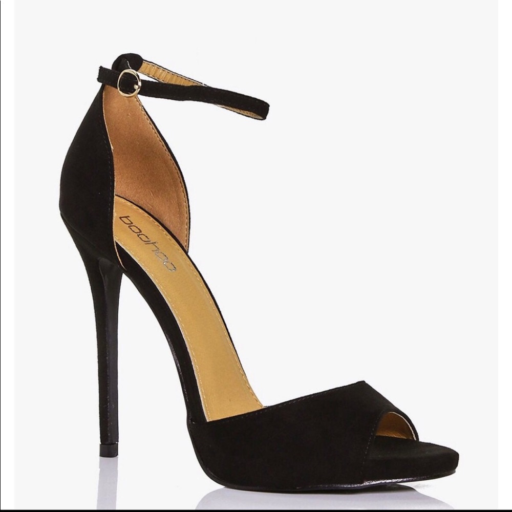 Black Open Toe Heels